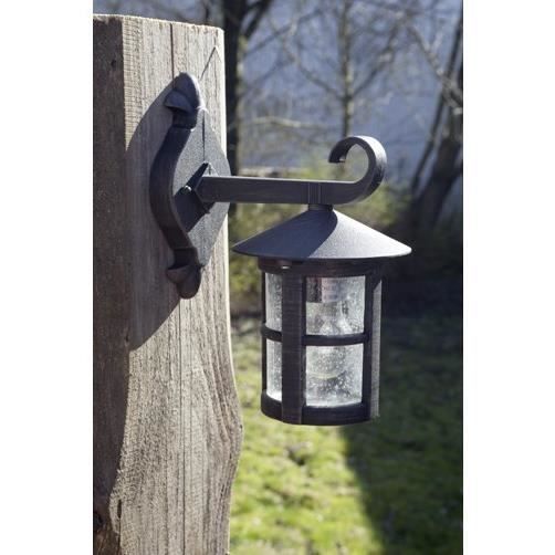 Applique da esterno Jordy Downward - BRILLANTE - Nero e ruggine - Metallo e vetro - 60W