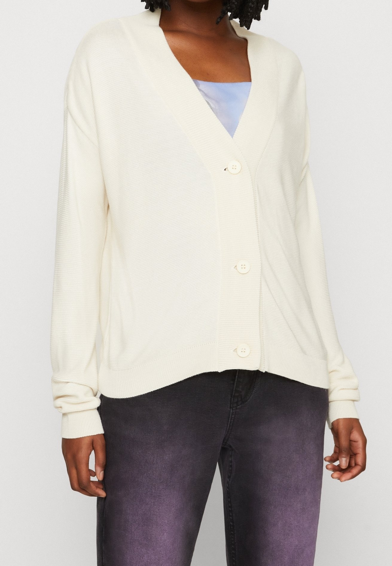 KnowledgeCotton Apparel Cardigan - gebroken wit