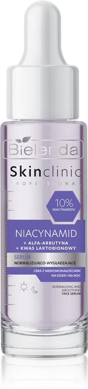 Sérum suavizante profissional com niacinamida da Bielenda Skin Clinic que reduz as imperfeições da pele.
