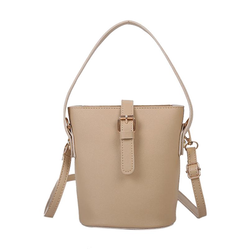 Sac bandoulière femme en cuir PU uni, petit modèle, style décontracté et simple.