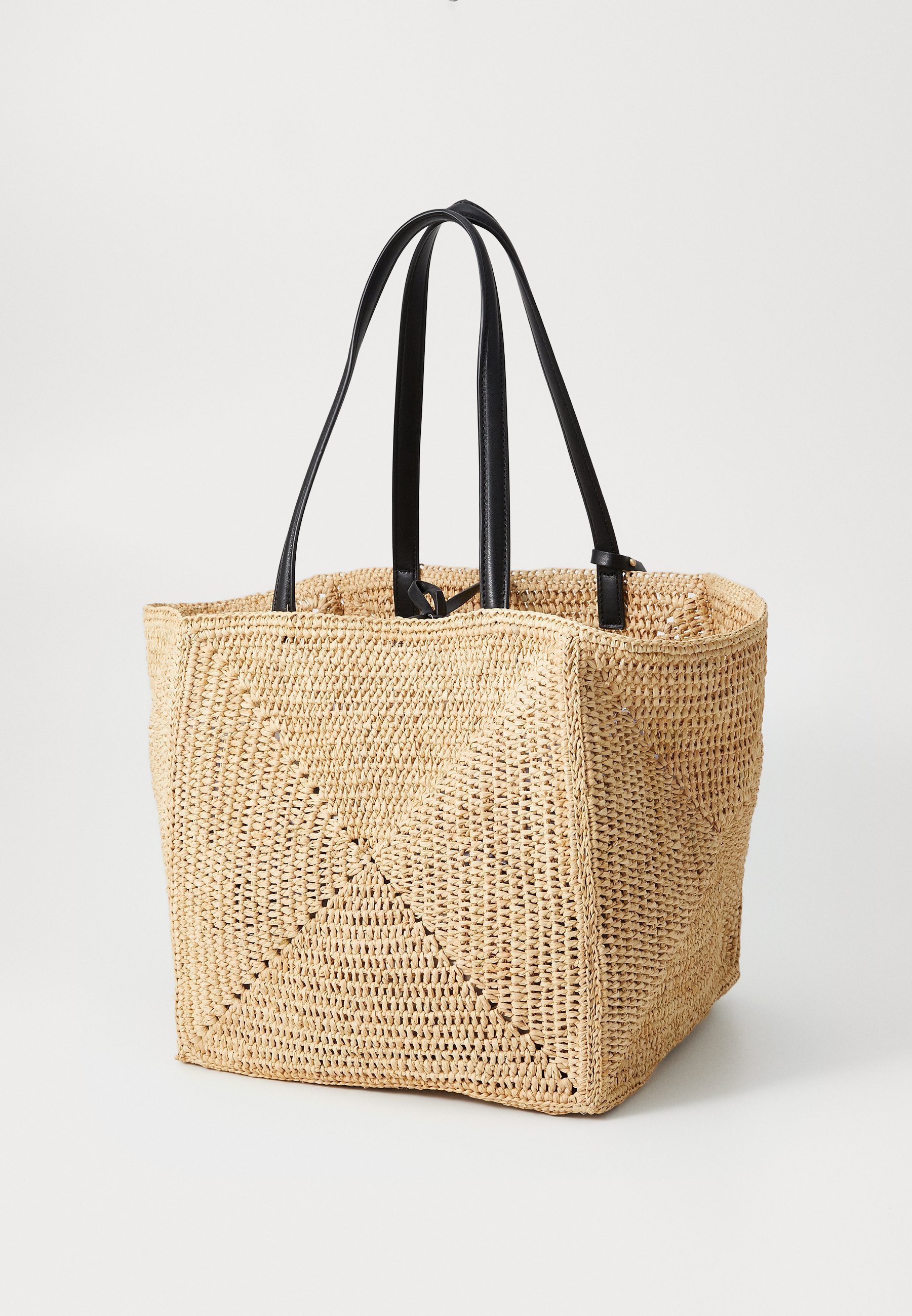 Nanushka THE ORIGAMI TOTE - Tote bag - beige/zwart