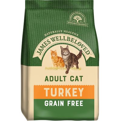 10 kg James Wellbeloved Trockenfutter für Katzen + Nassfutter mit Truthahn – 15 % Rabatt!*