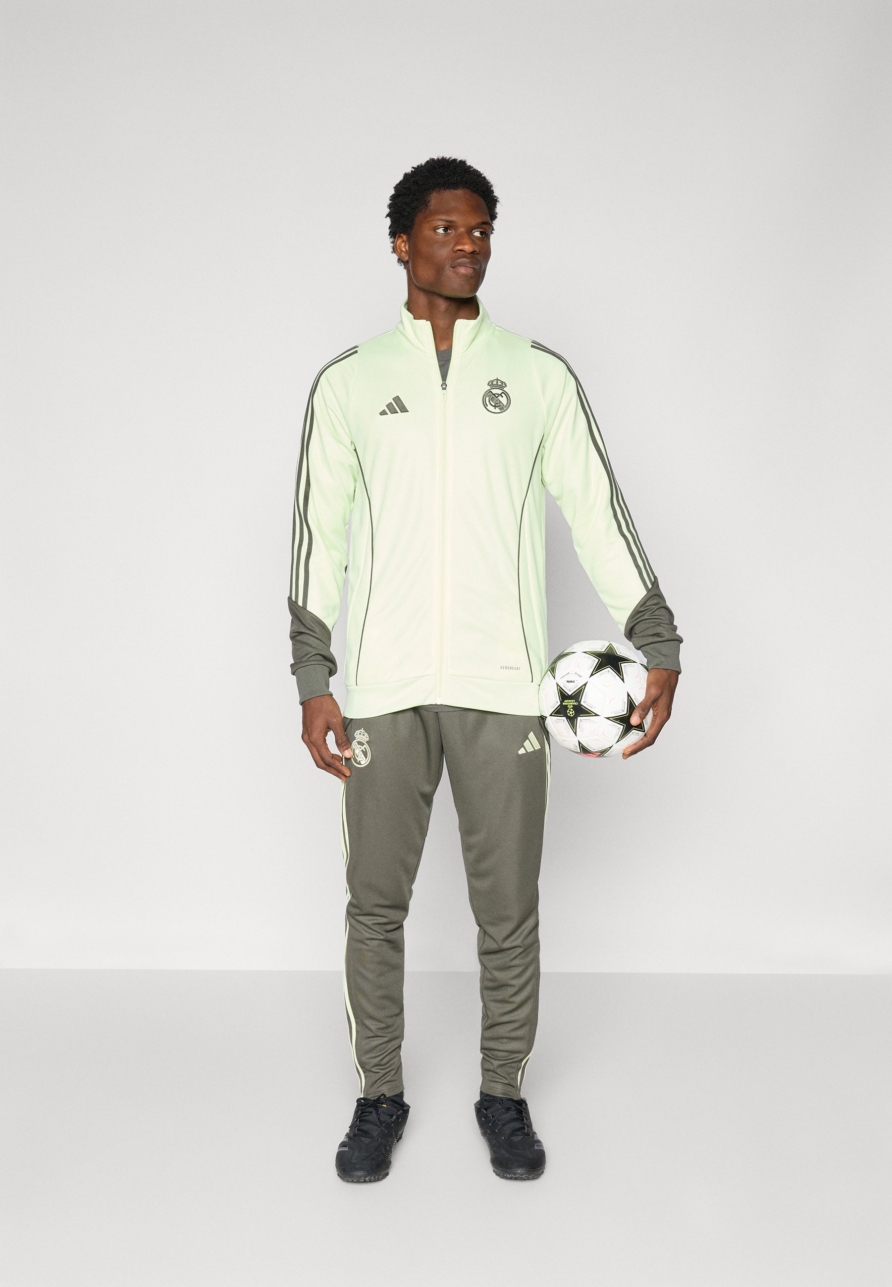 adidas Performance REAL SUIT SET - Clubkleding - bijna limoengroen/utilitygrijs