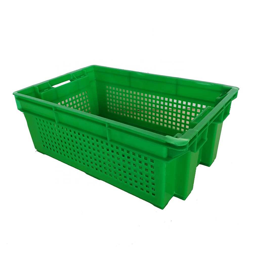 Boîte d'emballage empilable en plastique ventilé pour fruits et légumes