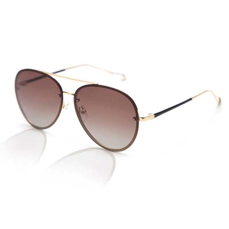 Occhiali da sole da donna MOSU DESIGN senza montatura, modello pilota, polarizzati, con lenti sfumate e protezione UV400, modello M98115