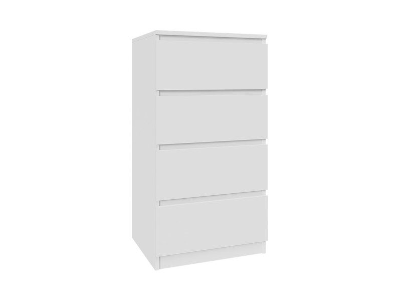 Komoda biała 50cm - 4 szuflady, nowoczesny design PL