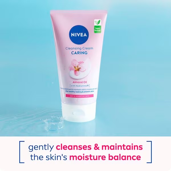 NIVEA pomirjujoča čistilna krema<br>150 ml - Suha ali občutljiva koža