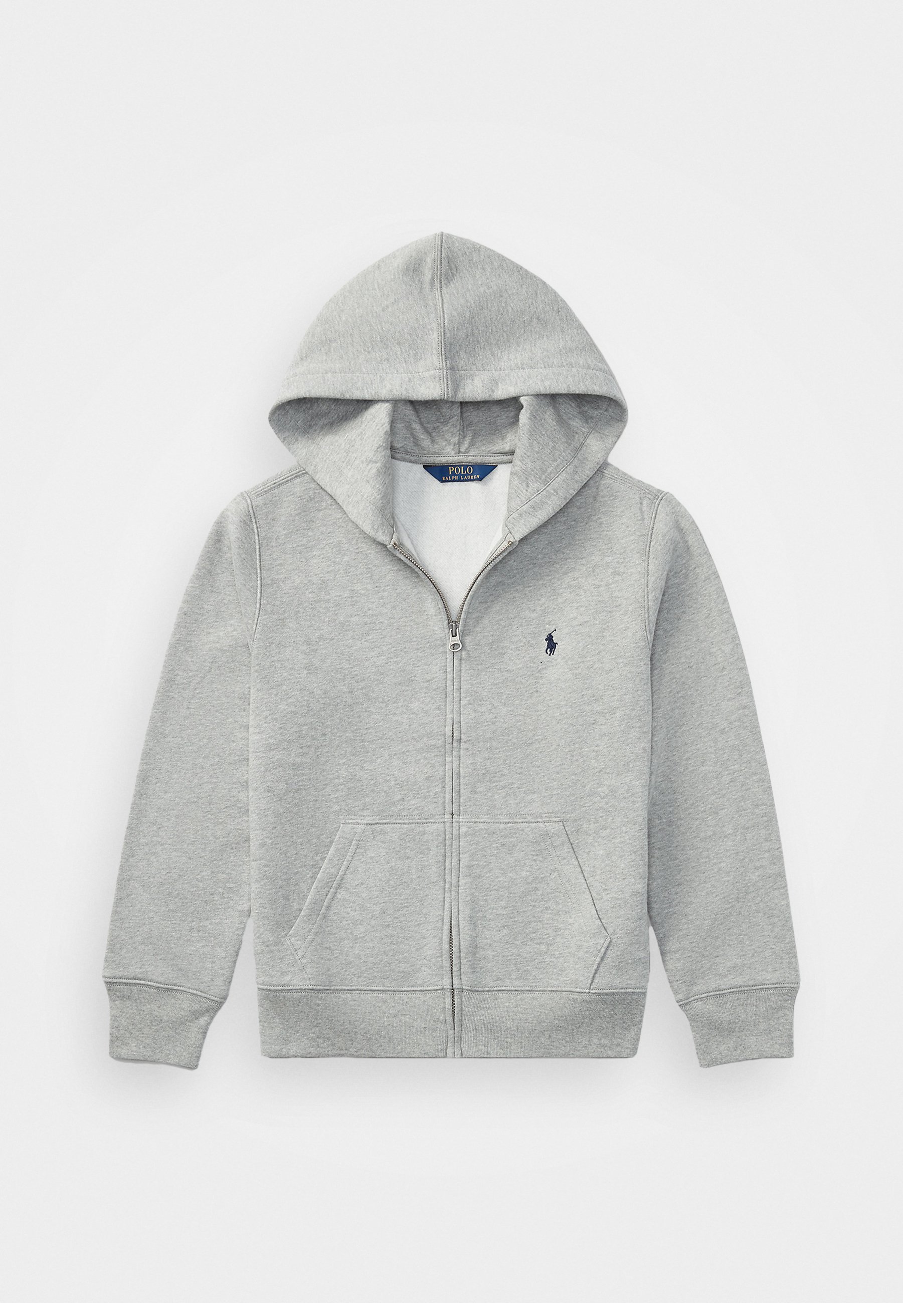 Felpa con cappuccio in misto cotone Polo Ralph Lauren - Felpa con zip - grigio scuro mélange
