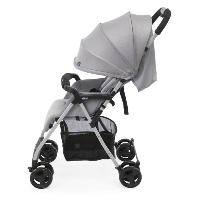 Cochecito compacto CHICCO Ohlala 3 - Desde el nacimiento - Hasta 15 kg - Respaldo reclinable - Barra de seguridad - Gris niebla