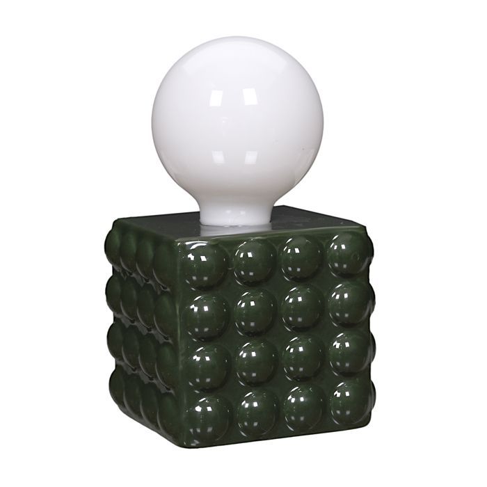 Lamp - Home Deco Factory - Bosgroen - Keramiek - Werkt op batterijen - Groen