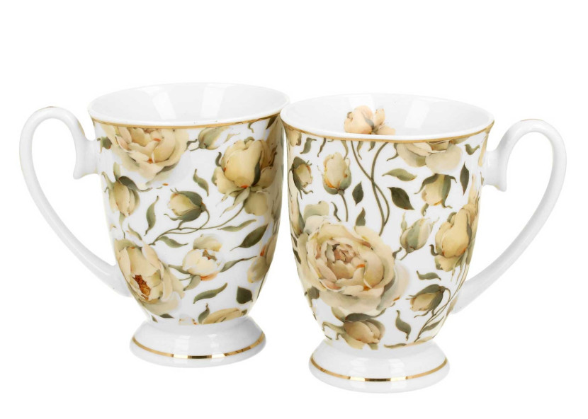 Komplet 2 Kubków Royal English Roses 320 ml do Kawy Herbaty Napoi