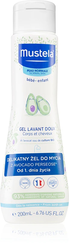 Mustela Bébé Bain kūdikių kūno ir plaukų prausimosi gelis