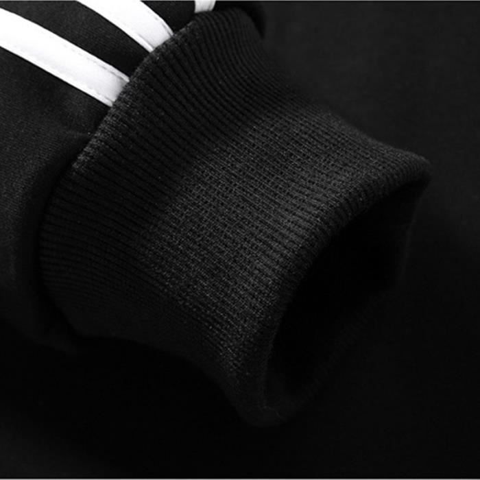 Men's tracksuit (jacket and pants) - Luxury - Black - Long sleeves - Multisport