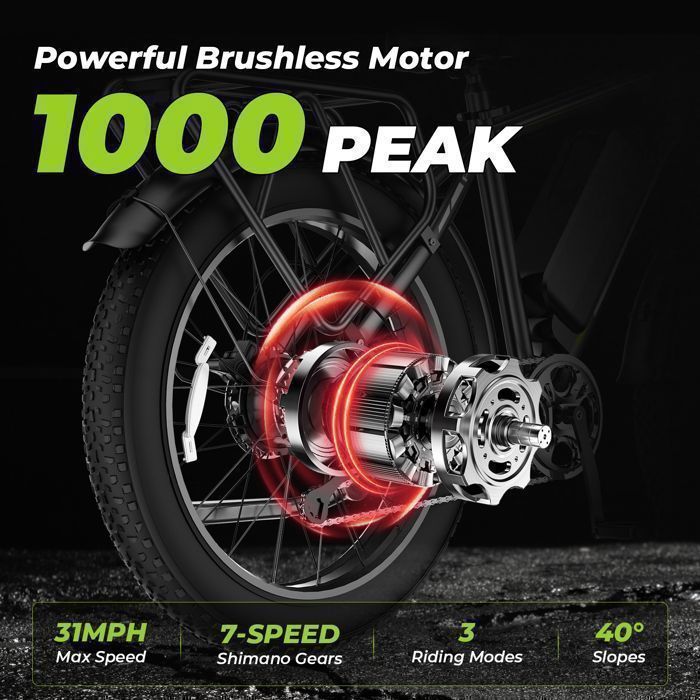 Vélo électrique 1000W 26