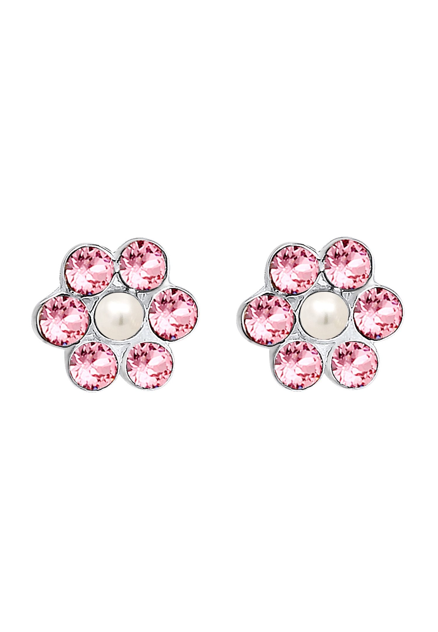 Elli Kinder Blume Floral Kristall 925 Silber