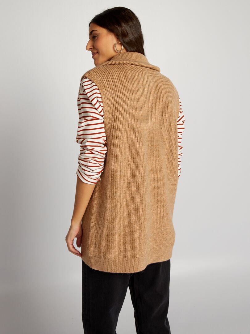 Jersey camionero sin mangas - BEIGE