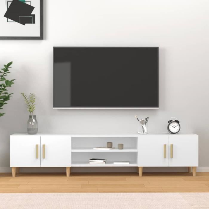 Mueble para TV vidaXL blanco, 180 x 31,5 x 40 cm, madera de ingeniería, 816256