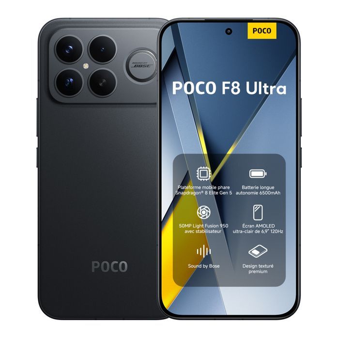 Smartphone - XIAOMI - POCO F8 Ultra - 12 GB RAM - 256 GB - Pantalla AMOLED de 6,9