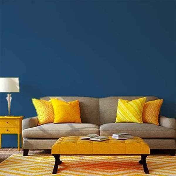 Natural, eco-friendly charcoal blue paint for interior and exterior use, satin finish - 2.5L - 33m