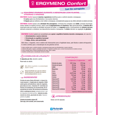 Nutergia ErgyMeno Comfort menopauzální kapsle pro rovnováhu nervového systému 60 kapslí 60 kapslí