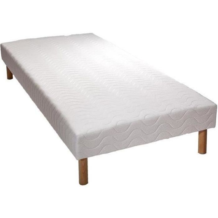 Gestoffeerde bedbodem - UMBERTO RAVELLI - 90 x 200 cm - 11 massief houten latten - Inclusief poten
