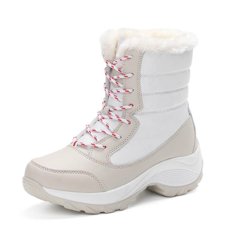 Bottes d'hiver imperméables pour femme, chaussures d'hiver chaudes pour femme, bottines d'hiver pour femme
