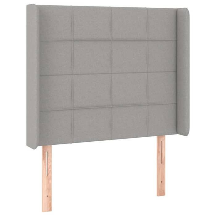 Headboard - vidaXL - Light Grey - 103x16x118/128 cm - Durable Fabric - Adjustable Height