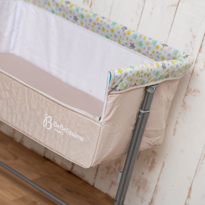 BEBELISSIMO - Culla co-sleeping - culla per neonati - lettino per neonati - Calin - dalla nascita - beige