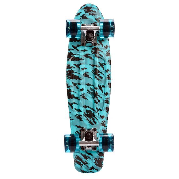 Children's Skateboard MULTIKOLOR - Retro Deck - Non-slip - Blue/Black