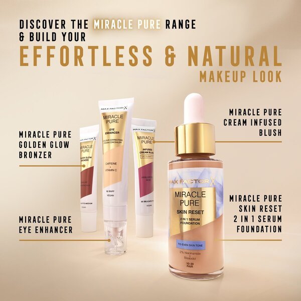 Max Factor Miracle 002 бронзер за средњи до дубоки сјај чистог златног сјаја, 15 мл