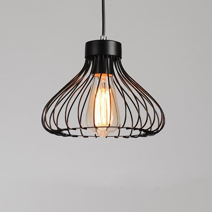 Lámpara de techo U-Do, lámpara colgante tipo araña, estilo vintage, para cocina o bar, color negro.