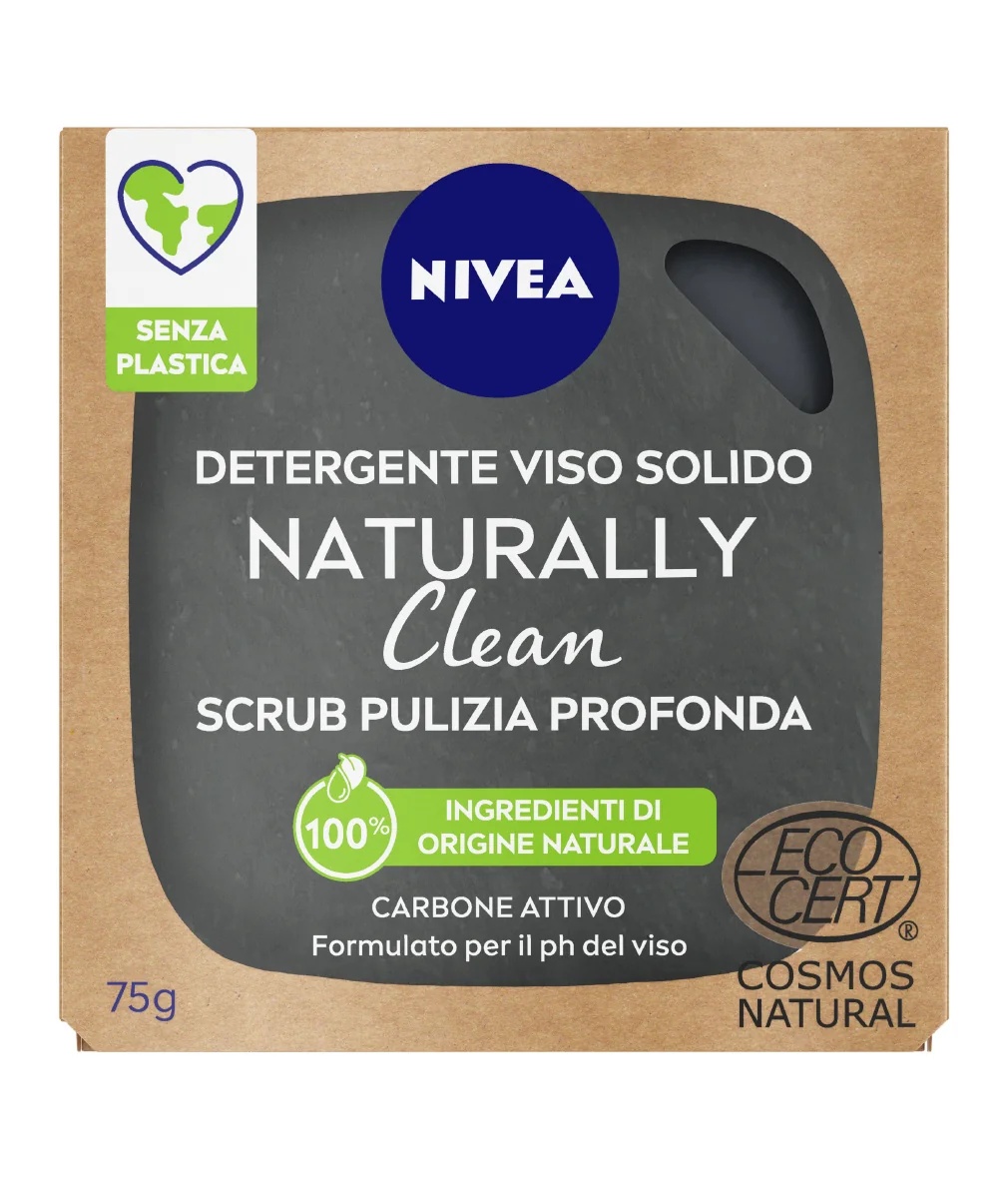 NIVEA Nivea Naturally Clean βαθύς καθαρισμός σε στερεά μορφή
