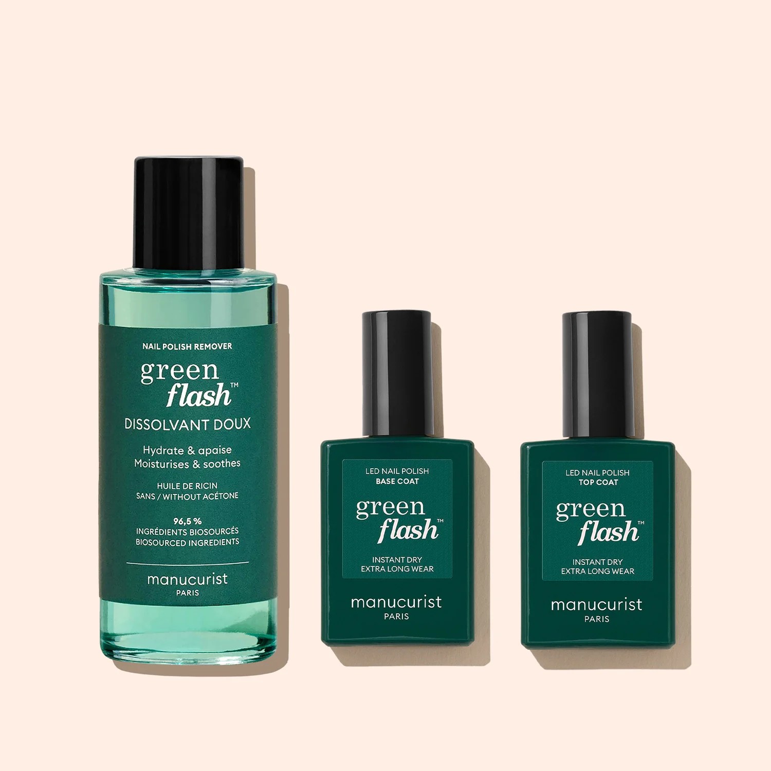 Semi-permanent LED Green Flash™ - 100 ml Dissolvant Doux Green Flash™