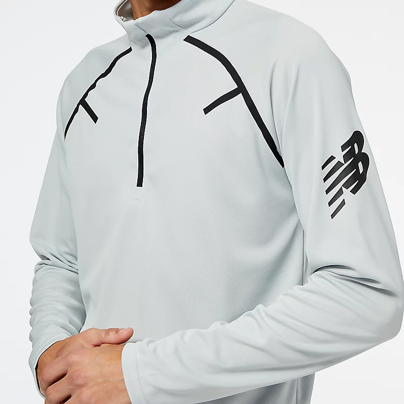 Camisa de treino de futebol Tenacity masculina com zíper 1/4 - ALUMÍNIO LEVE