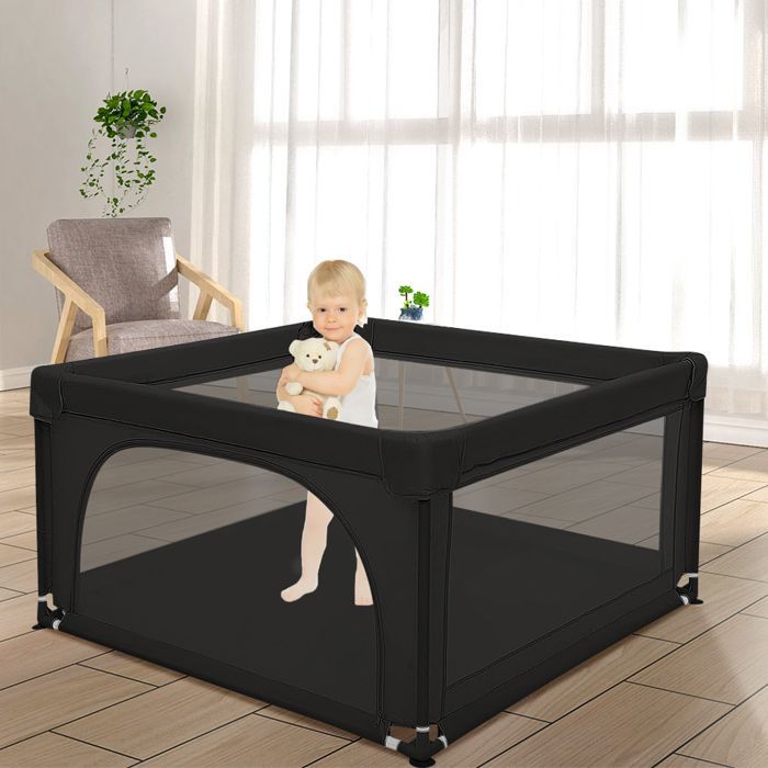 SUPFINE Parc pour bébé, pour bébé de 6 mois à 5 ans, Clôture pour bébé avec 50 boules de mer, Enclos Barrière pour bébé