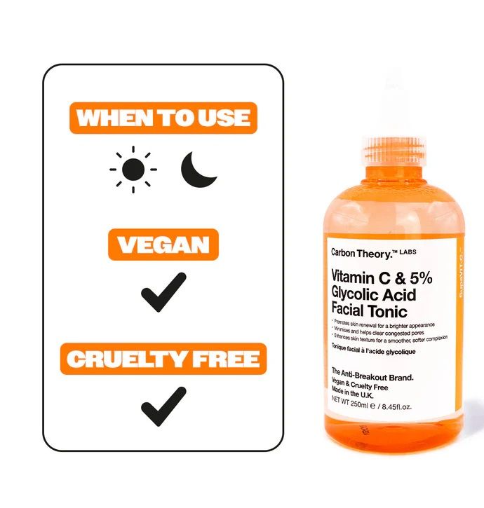 Sejas toneris ar 5% glikolskābi un C vitamīnu Sejas toneri