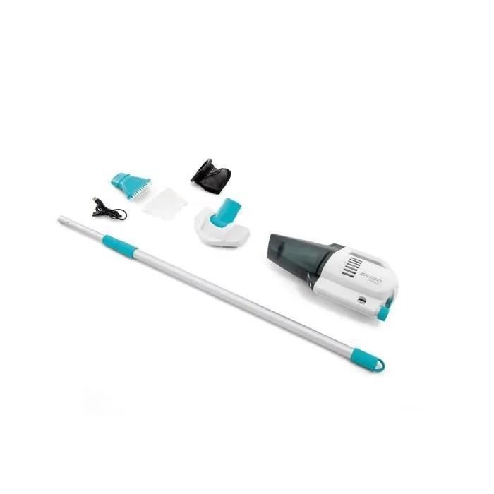 Intex overjordisk rørformet basseng - metallramme - 244 x 51 cm - rundt - 28205NP + Intex rengjøringsmiddel
