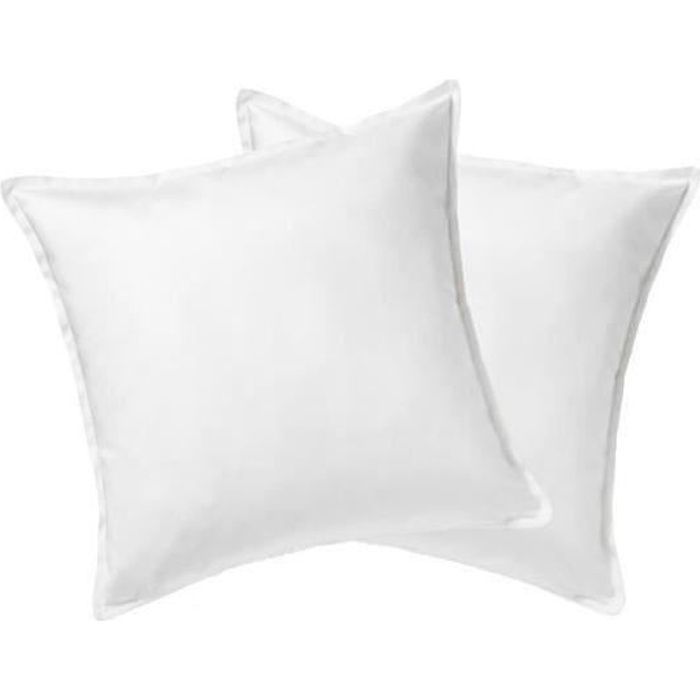 Federa - BIANCA - 60x60cm - 100% cotone - 57 fili/cm² - Lavabile in lavatrice