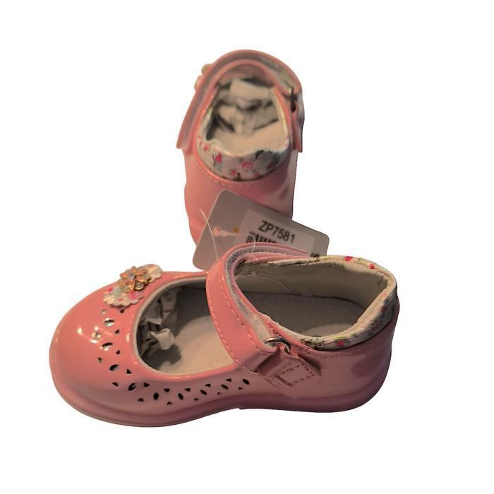 Scarpe - Bambina - Mary Jane - Pelle - Vernice - Rosa - Fantasia floreale - Taglie dalla 21 alla 26