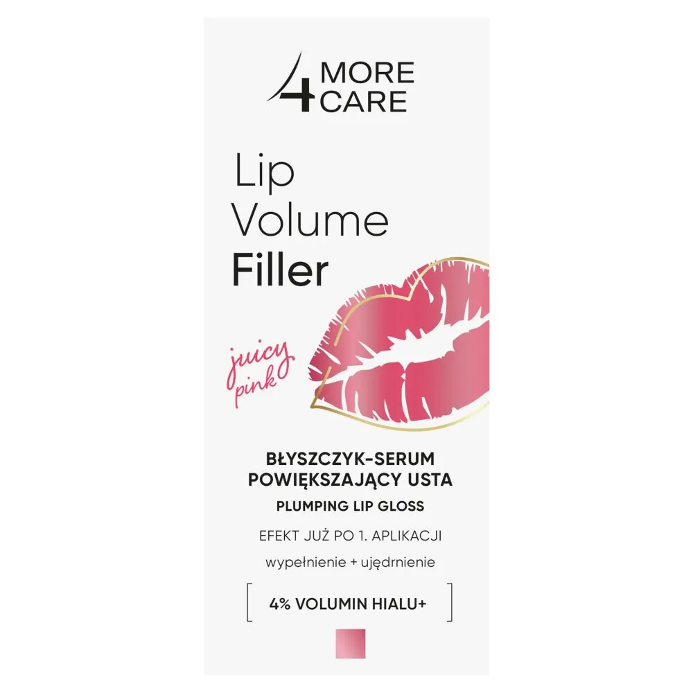 More4Care Lip Volume Filler Błyszczyk-serum powiększający usta, Glossy Red