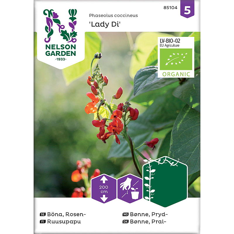 Nelson Garden Seeds Bonne Ornamental, Lady Di, biologico