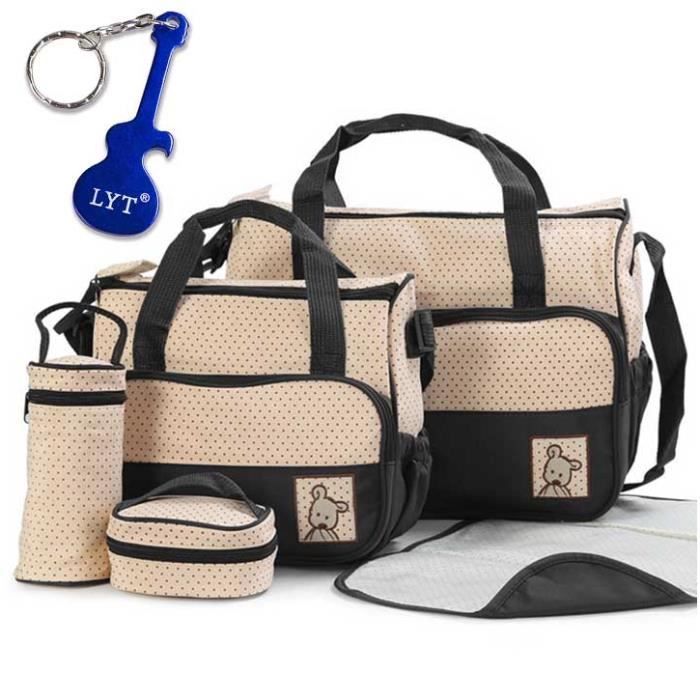 Juego de bolsas para pañales LYT® - 5 piezas - Negro - Microfibra - Práctico y duradero