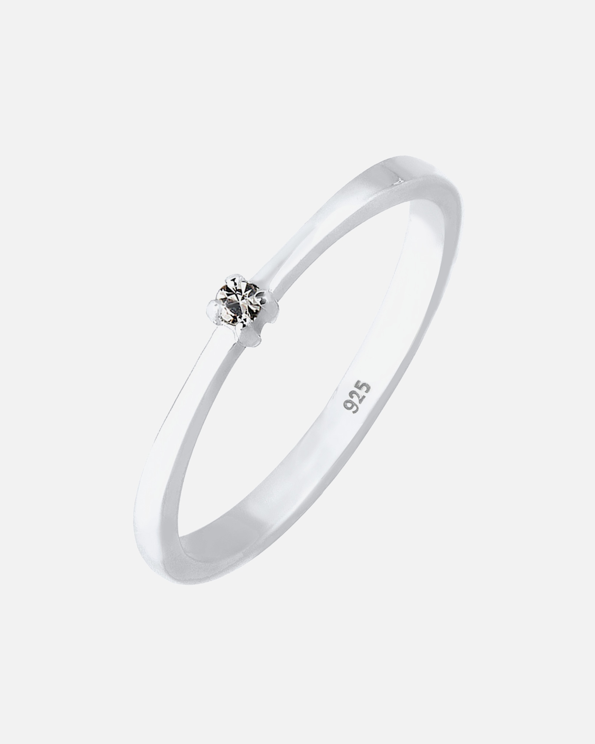 Elli Solitaire Classique Cristal 925 Argent