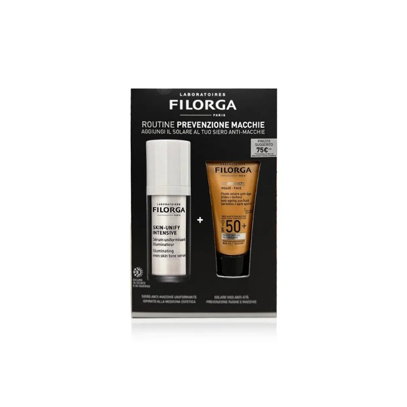 Coffret Filorga Prévention Acné : Sérum et Crème Solaire Skin-Unify 50+