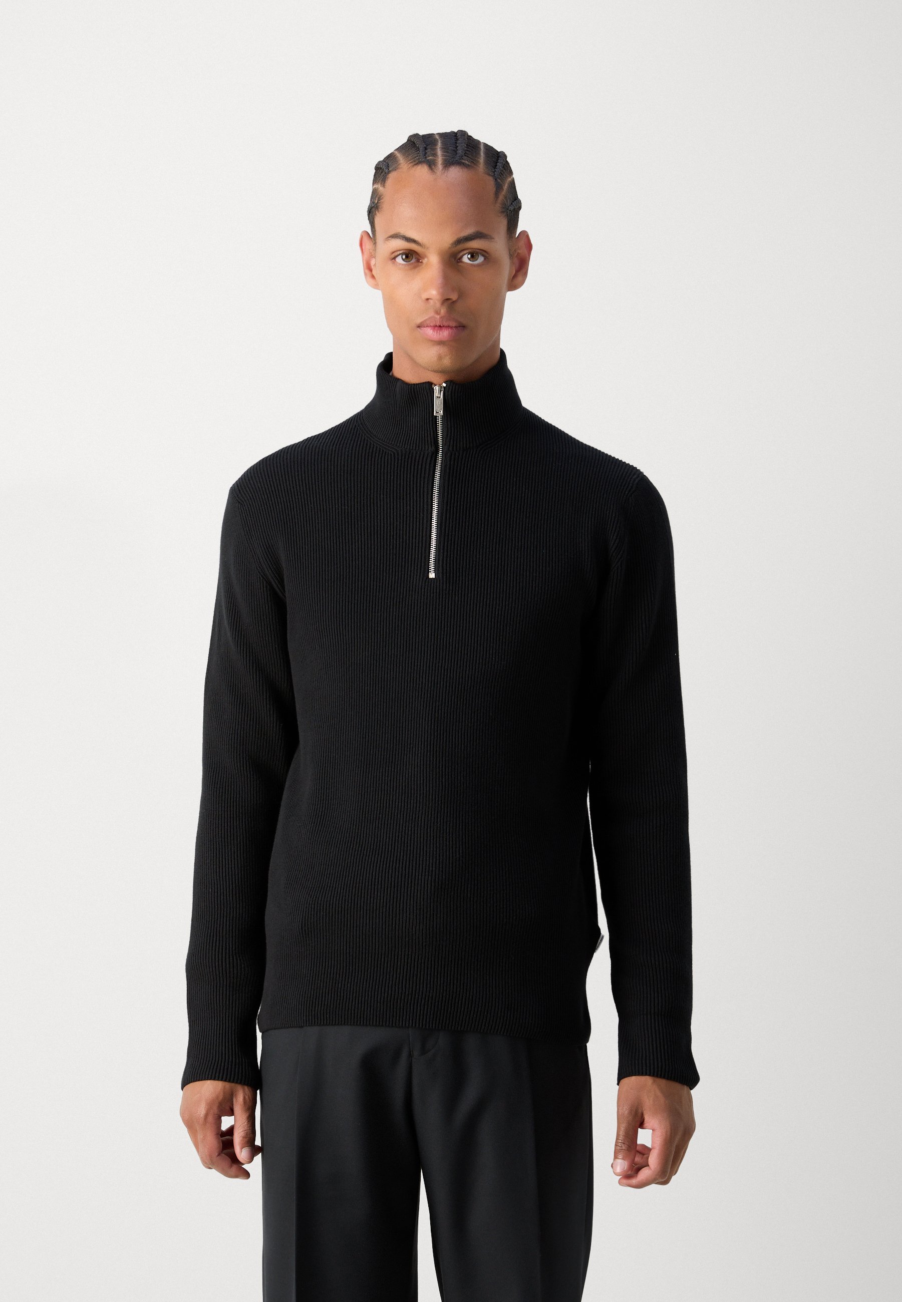 Lindbergh HALF ZIP - Pulover - negru