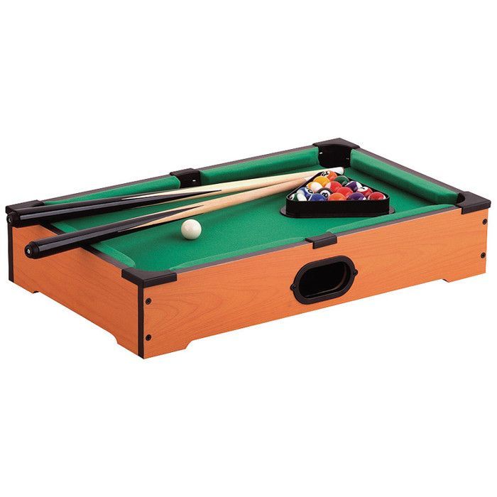 Tabletop Billiards Game - Mister Gadget - Gadget Fun - Brown and Green