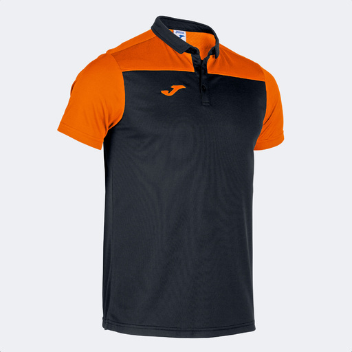 Tricou polo cu mânecă scurtă Joma Hobby II, negru/portocaliu