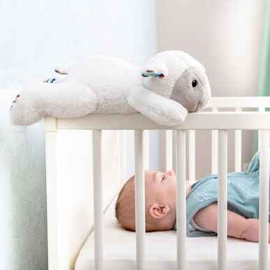 Zazu Baby Sleep Soother Liz-karitsa -pehmolelu äänellä ja anturilla, itkevä karitsa, 1 kpl.