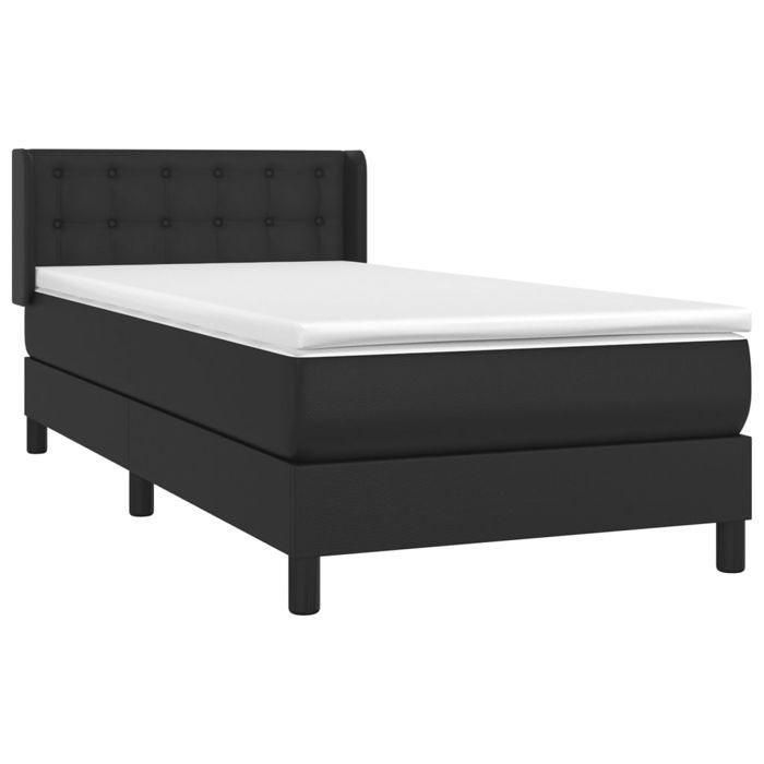 Rete a doghe con materasso - Maison Exclusive - Nero - 80x200cm - Massimo relax