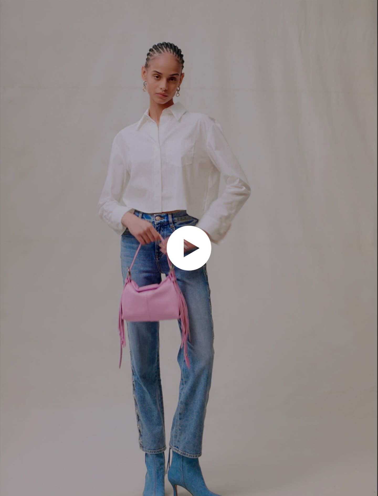 Shirt met strasssteentjes - Wit